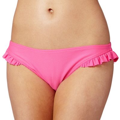 Floozie by Frost French Bright pink textured bow bikini bottoms